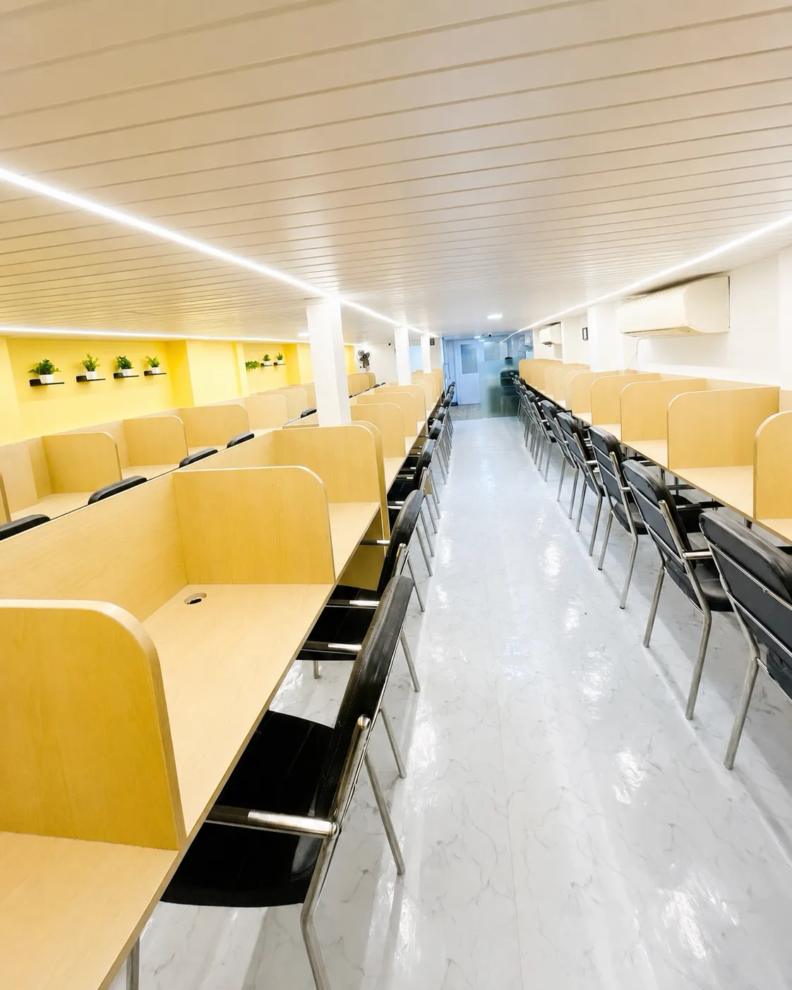 Spacious air-conditioned study hall with individual cubicles at The Study Corner, Lalbaug